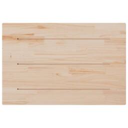 Berkfield Home Table Top 80x50x1.7 cm Rectangular Solid Wood Pine in Light Tan - thumbnail 6
