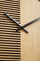 Orsina Contemporary Small Wooden Wall Clock, Large Wood Dial Clock In Kitchen, Easily Maintained Large Wall Clock in Natural - thumbnail 4