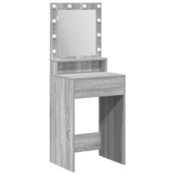 Berkfield Home Dressing Table with LED Lights in Grey Sonoma - 50x41x135 cm - Size: 50 x 41 x 135 cm - thumbnail 2