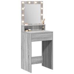 Berkfield Home Dressing Table with LED Lights in Grey Sonoma - 50x41x135 cm - Size: 50 x 41 x 135 cm - thumbnail 3