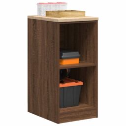 Berkfield Home Garage Storage Cabinet Brown Oak 40x51x85 cm Solid Wood Pine - Size: 40 x 51 x 85 cm - thumbnail 1