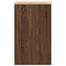 Berkfield Home Garage Storage Cabinet Brown Oak 40x51x85 cm Solid Wood Pine - Size: 40 x 51 x 85 cm - thumbnail 6