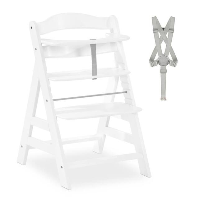 hauck Alpha+ Wooden Highchair - White - image 1