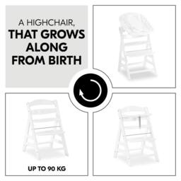 hauck Alpha+ Wooden Highchair - White - thumbnail 5
