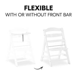 hauck Alpha+ Wooden Highchair - White - thumbnail 8