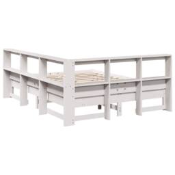 Berkfield Home Bookcase Bed without Mattress White 135x190 cm Solid Wood Pine - thumbnail 9