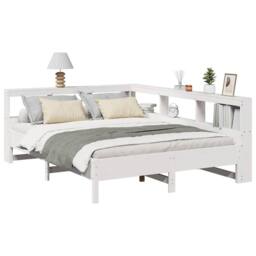 Berkfield Home Bookcase Bed without Mattress White 135x190 cm Solid Wood Pine - thumbnail 3