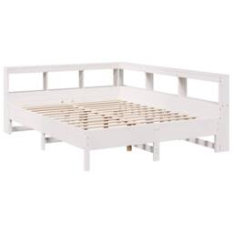 Berkfield Home Bookcase Bed without Mattress White 135x190 cm Solid Wood Pine - thumbnail 4