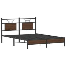 Berkfield Home Bed Frame without Mattress Brown Oak 140x200 cm Engineered Wood - thumbnail 3