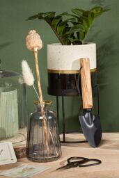 Portico Designs Ltd The Urban Gardener Set of 3 Bud Vases & Small Ceramic Plant Pot with Stand - thumbnail 3