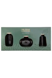 Portico Designs Ltd The Urban Gardener Set of 3 Bud Vases & Small Ceramic Plant Pot with Stand - thumbnail 5