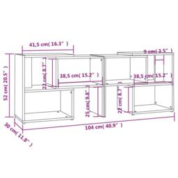 Berkfield Home TV Cabinet High Gloss White 104x30x52 cm Engineered Wood - Size: 104 x 30 x 52 cm - thumbnail 7