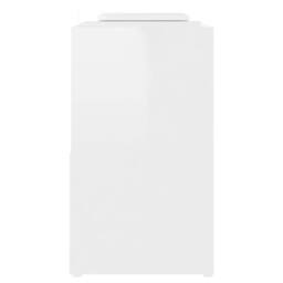Berkfield Home TV Cabinet High Gloss White 104x30x52 cm Engineered Wood - Size: 104 x 30 x 52 cm - thumbnail 4