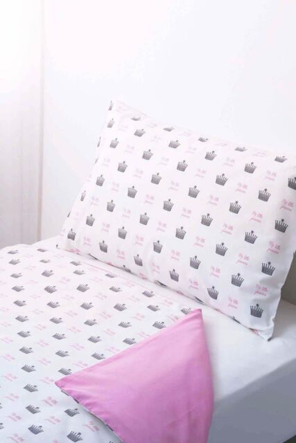 Rachel Riley My Little Princess Duvet Cover Set in Pink - Size: Cot Bed - image 1