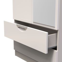 Ready Assembled 2 U Holborn 2 Door 2 Drawer Mirrored Wardrobe (Ready Assembled) in Taupe - thumbnail 6