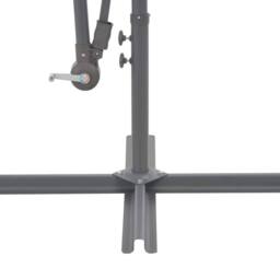 Berkfield Home Elegant Cantilever Umbrella with Aluminium Pole 300 cm Taupe in Beige - thumbnail 5