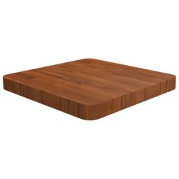 Berkfield Home Square Table Top Dark Brown 40x40x4cm Treated Solid Wood Oak - Size: 40 x 40 x 4 cm - thumbnail 1