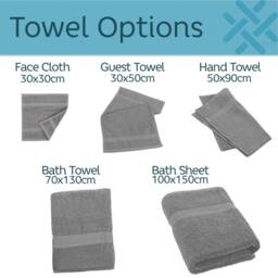 Duncan Stewart Personalised Luxury Cotton Bath Sheet in Silver - thumbnail 4