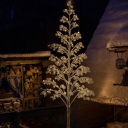 Pegdev Outdoor LED Christmas Tree 180cm 1000 Warm White Lights Silver Balls - Size: 6ft - thumbnail 3