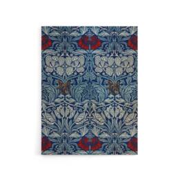 "Artery8 Tulip & Rose Floral Pattern Canvas Wall Art Print W. Morris in Blue - Size: W18"" x H24""" - thumbnail 1