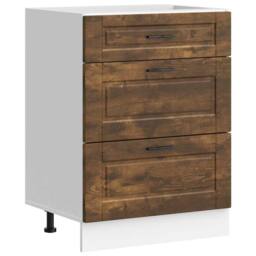 Berkfield Home Kitchen Base Cabinet Porto Smoked Oak Engineered Wood in Brown - thumbnail 2