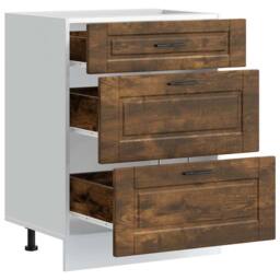 Berkfield Home Kitchen Base Cabinet Porto Smoked Oak Engineered Wood in Brown - thumbnail 5