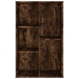Berkfield Home Book Cabinet/Sideboard Smoked Oak 50x25x80 cm Engineered Wood in Brown - Size: 50 x 25 x 80 cm - thumbnail 6