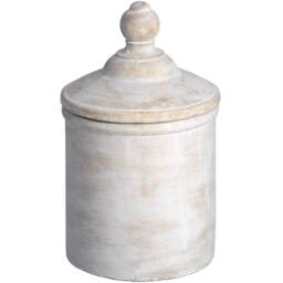 Lemon Pavilion Furniture and Decor Large Antique White Cannister - kitchen storage - thumbnail 3