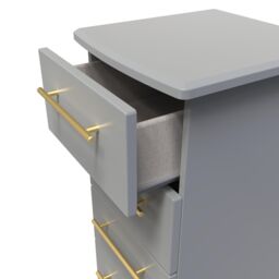 Ready Assembled 2 U Helmsley 5 Drawer Tallboy (Ready Assembled) in Dark Grey - thumbnail 5