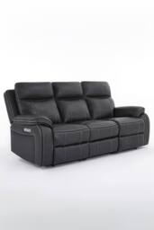 More4Homes Vinson Electric Recliner 1+3 Seater Air Leather Sofa Set in Charcoal - Size: Large - thumbnail 9