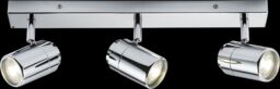 Netlighting GU10 Triple Bar Spotlight Chrome 230V IP44 20W in Grey - thumbnail 1