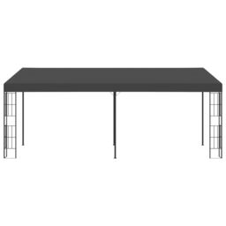 Berkfield Home Wall-mounted Gazebo 3x6 m Anthracite Fabric in Black - thumbnail 2