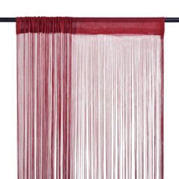 Berkfield Home String Curtains 2 pcs 140x250 cm Burgundy in Red - thumbnail 1