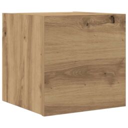 Berkfield Home Wall Mounted TV Cabinet Artisan Oak 30.5x30x30 cm in Brown - thumbnail 2