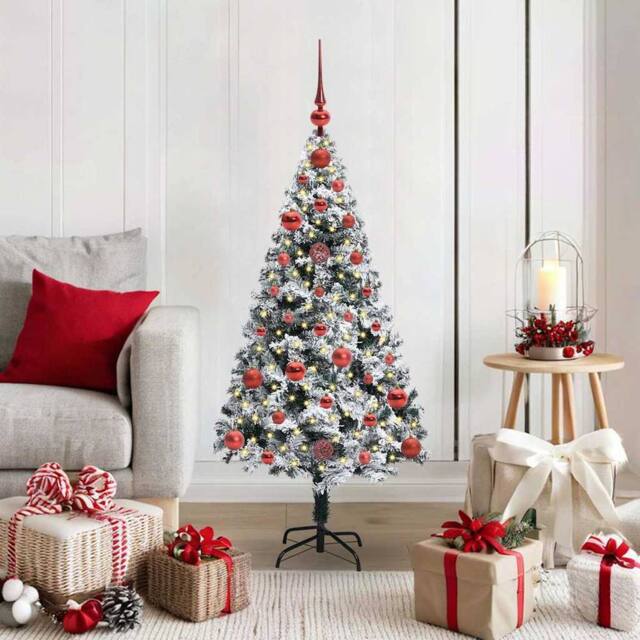 Berkfield Home Artificial Christmas Tree with 150 LEDs with Stand Green 120 cm - image 1