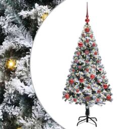 Berkfield Home Artificial Christmas Tree with 150 LEDs with Stand Green 120 cm - thumbnail 2