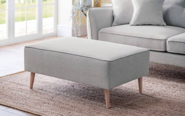The Great Sofa Company Ailis Footstool Faro Ashen in Light Grey - image 1