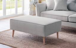 The Great Sofa Company Ailis Footstool Faro Ashen in Light Grey - thumbnail 1