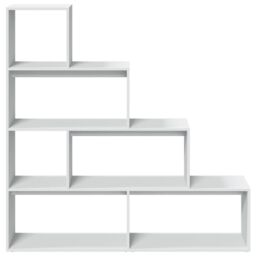 Berkfield Home Room Divider Bookcase 4-Tier White 143.5x29x143.5 cm Engineered Wood - thumbnail 5