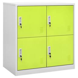 Berkfield Home Locker Cabinets 5 pcs Light Grey & Green 90x45x92.5 cm Steel