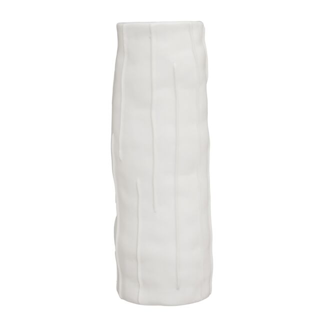 Orsina Traditional Stoneware White Large Vase, Versatile Flower Vase, Compact & Lightweight Vase For Flowers - image 1