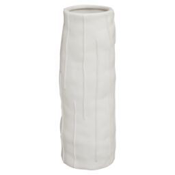 Orsina Traditional Stoneware White Large Vase, Versatile Flower Vase, Compact & Lightweight Vase For Flowers - thumbnail 2