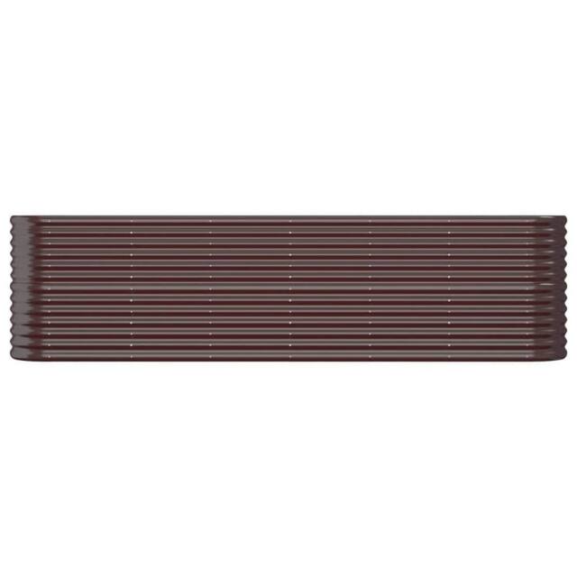 Berkfield Home Garden Raised Bed Powder-coated Steel 260x40x68 cm Brown - Size: 260 x 40 x 68 cm