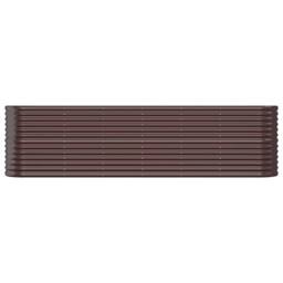 Berkfield Home Garden Raised Bed Powder-coated Steel 260x40x68 cm Brown - Size: 260 x 40 x 68 cm