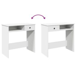 Berkfield Home Desk White 80x40x75 cm Engineered Wood - Size: 80 x 40 x 75 cm - thumbnail 8