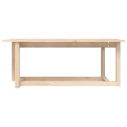 Berkfield Home Coffee Table 110x55x45 cm Solid Wood Pine in Light Brown - Size: 110 x 55 x 45 cm - thumbnail 3