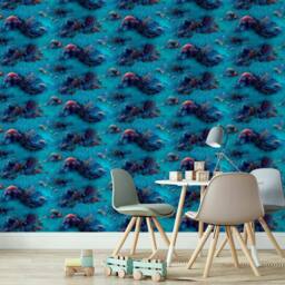 Arthouse Under The Sea Wallpaper in Blue - thumbnail 2