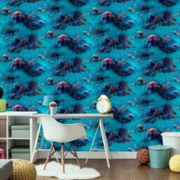 Arthouse Under The Sea Wallpaper in Blue - thumbnail 5