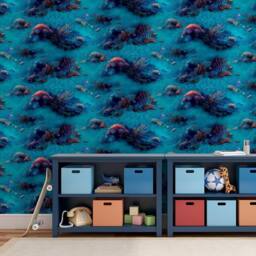 Arthouse Under The Sea Wallpaper in Blue - thumbnail 6