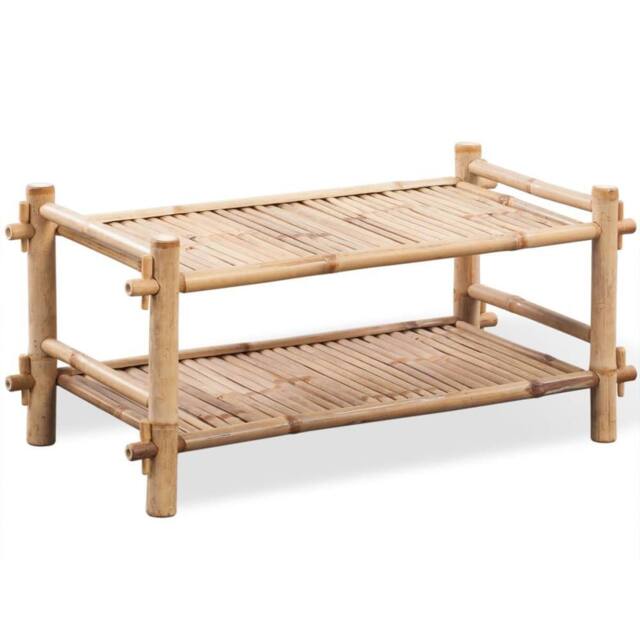 Berkfield Home 2-Tier Bamboo Shoe Rack in Brown - image 1